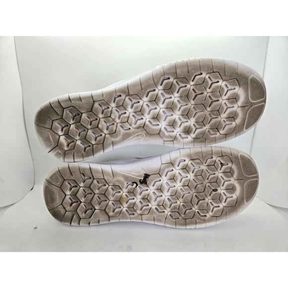 Nike Free RN 2018 Shoes Men\'s 8.5 White Road Running Athletic Minimal Sneakers
